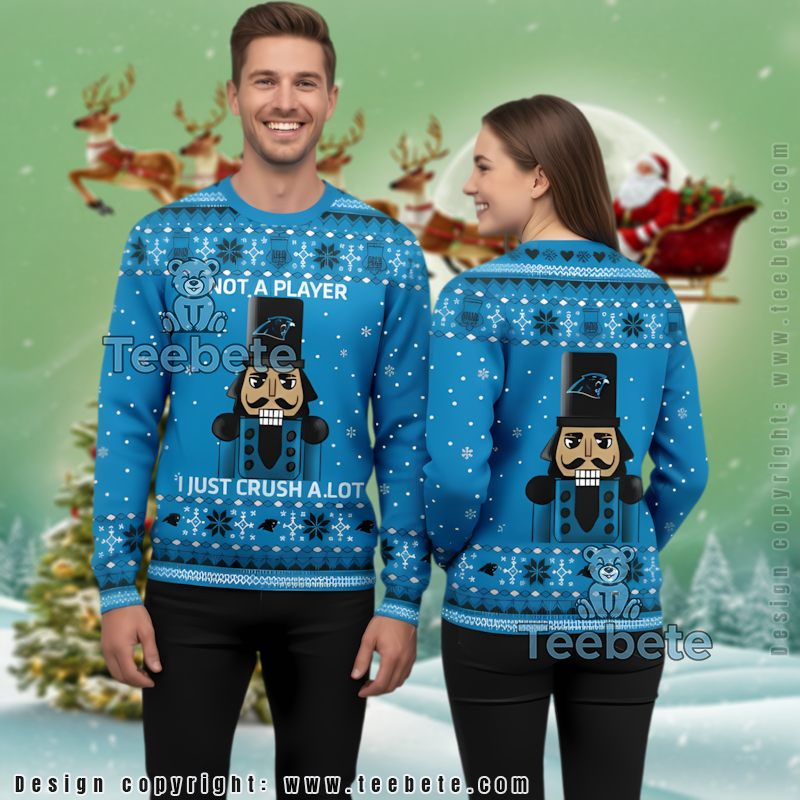 Carolina Panthers Christmas Nutcracker Ugly Christmas Sweater Blue Cheap