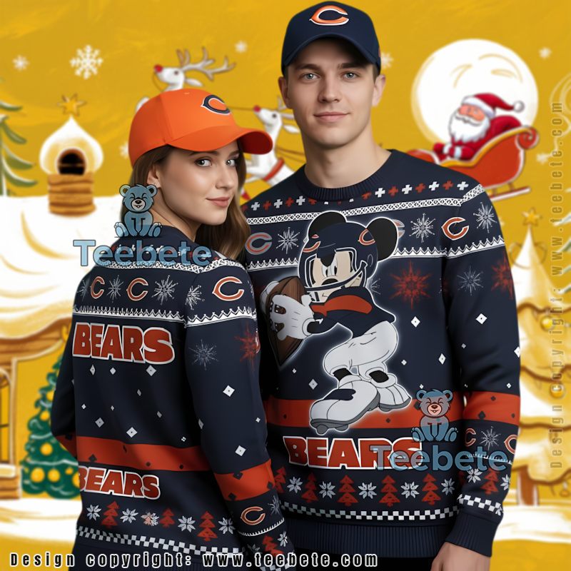 Chicago Bears Mickey Mouse Best Christmas Sweatshirt Classic Unisex