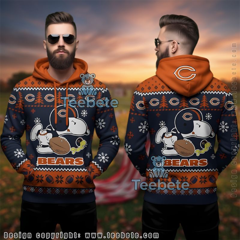 Chicago Bears Nfl Player Snoopy Woodstock Ugly 3D Hoodie