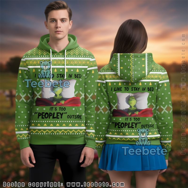 Christmas The Grinch Sleep Ugly 3D Hoodie Unisex