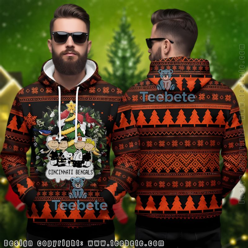 Cincinnati Bengals Peanuts Characters Ugly 3D Hoodie Holiday Apparel