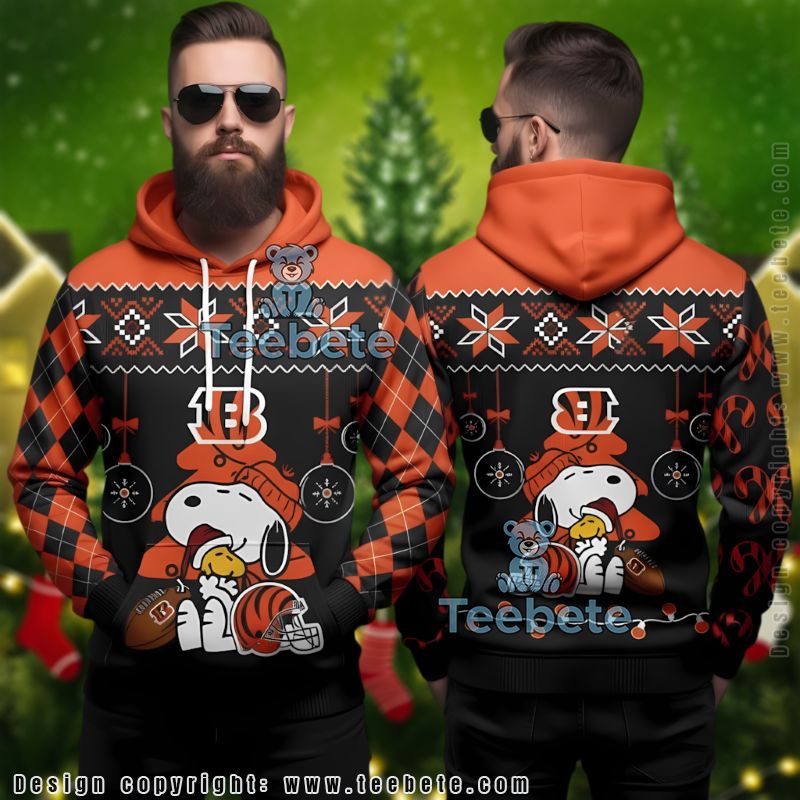 Cincinnati Bengals Peanuts Snoopy Nfl Fan Ugly 3D Hoodie