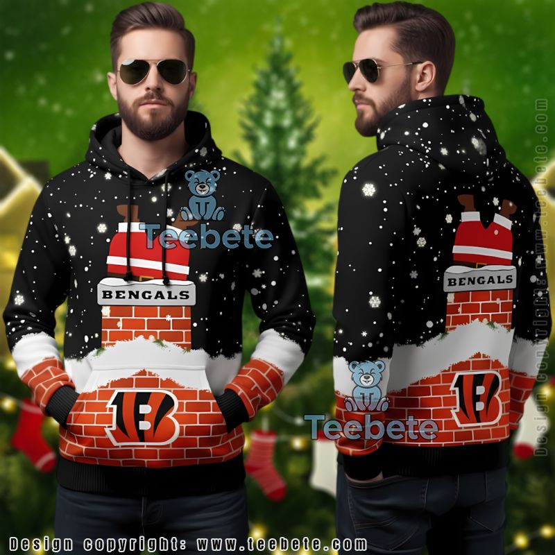 Cincinnati Bengals Santa Chimney Ugly 3D Hoodie Gameday Apparel