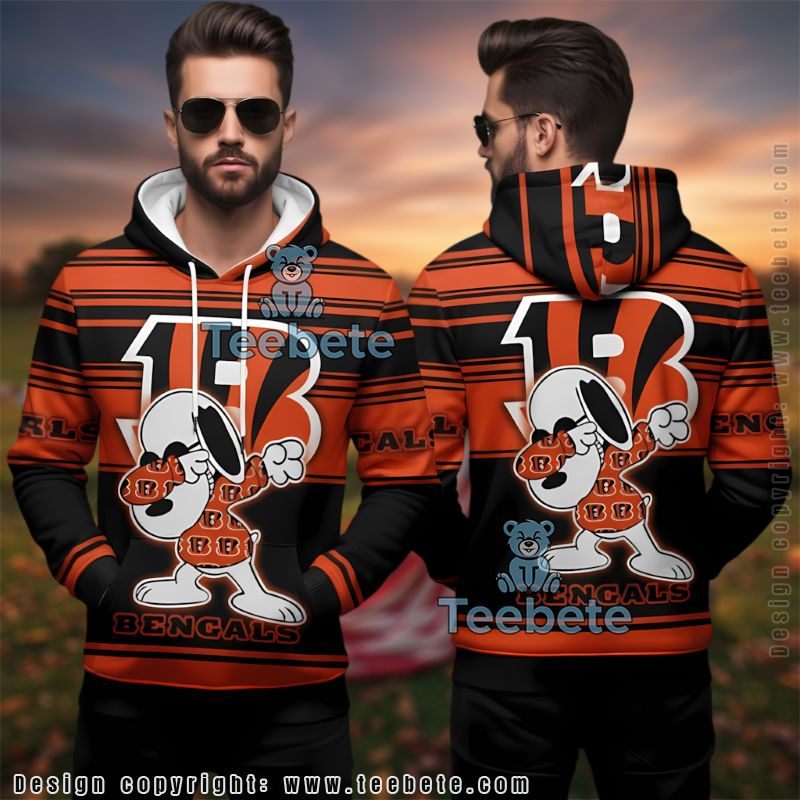 Cincinnati Bengals Snoopy Nfl Ugly 3D Hoodie Peanuts Fan Gear