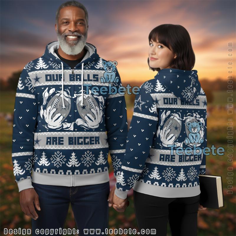 Dallas Cowboys Our Balls Are Bigger Ugly Christmas 3D Hoodie