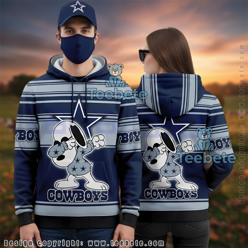 Dallas Cowboys Snoopy Dab Christmas 3D Hoodie Men