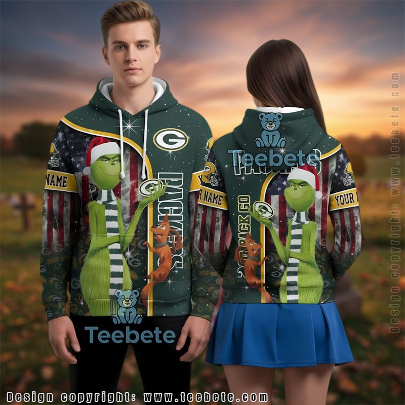 Green Bay Packers The Grinch Personalized 3D Hoodie Womens
