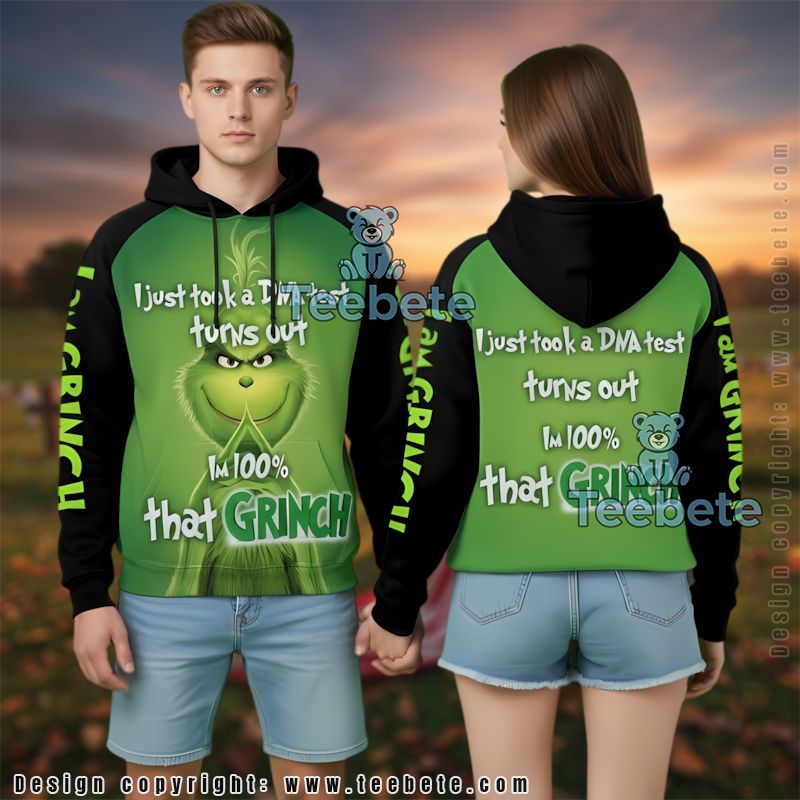 I Just Took A Dna Test The Grinch Xmas 3D Hoodie Zipper