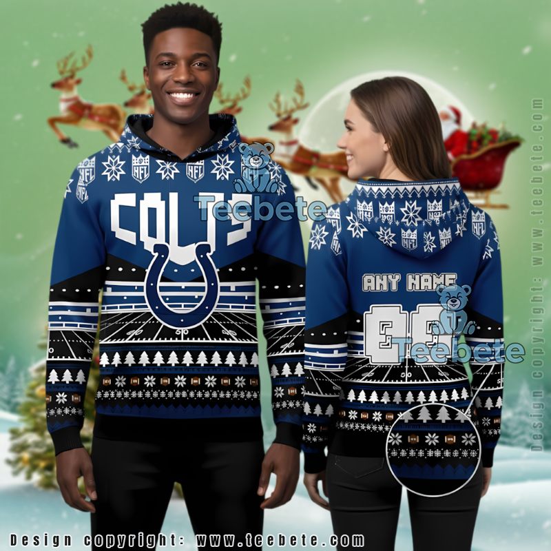 Indianapolis Colts Nfl Ugly Christmas 3D Hoodie Personalized Fan Gift