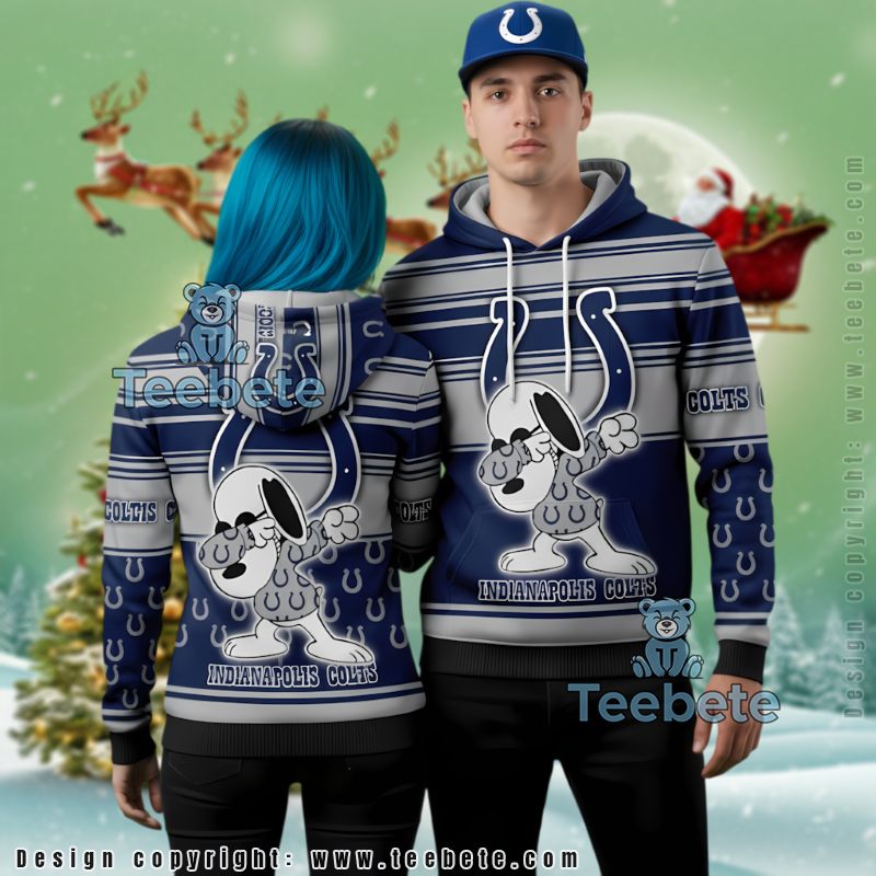 Indianapolis Colts Snoopy Christmas Pattern 3D Print Hoodie