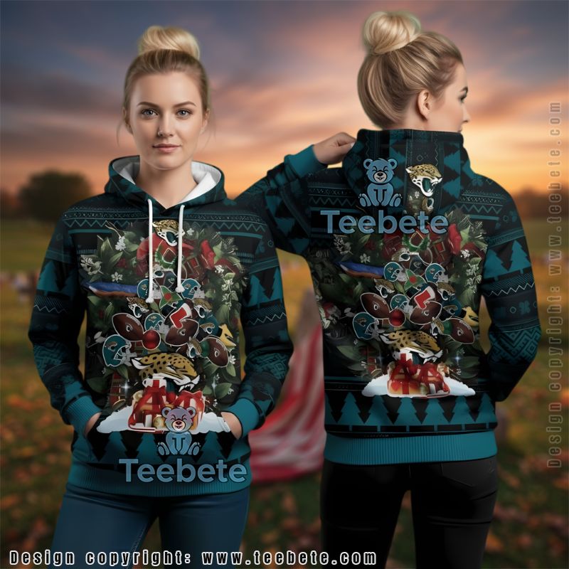 Jacksonville Jaguars Christmas Tree Ugly Christmas 3D Hoodie