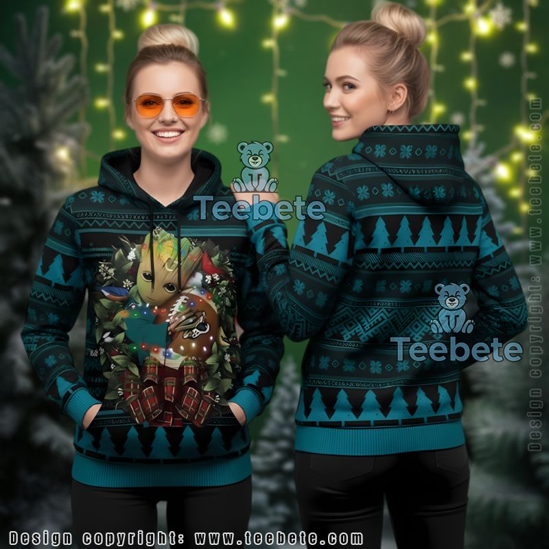 Jacksonville Jaguars Guardians Of The Galaxy Groot 3D Hoodie