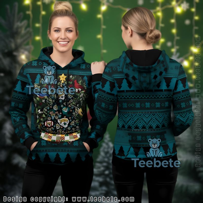 Jacksonville Jaguars Grogu Cute Ugly Christmas 3D Hoodie