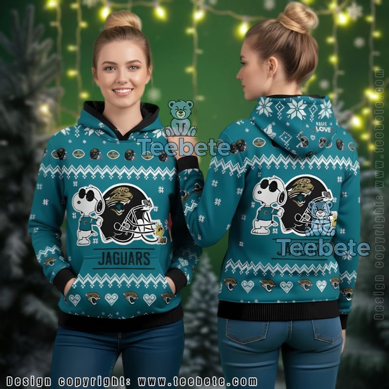 Jacksonville Jaguars Snoopy Football Helmet Ugly 3D Hoodie