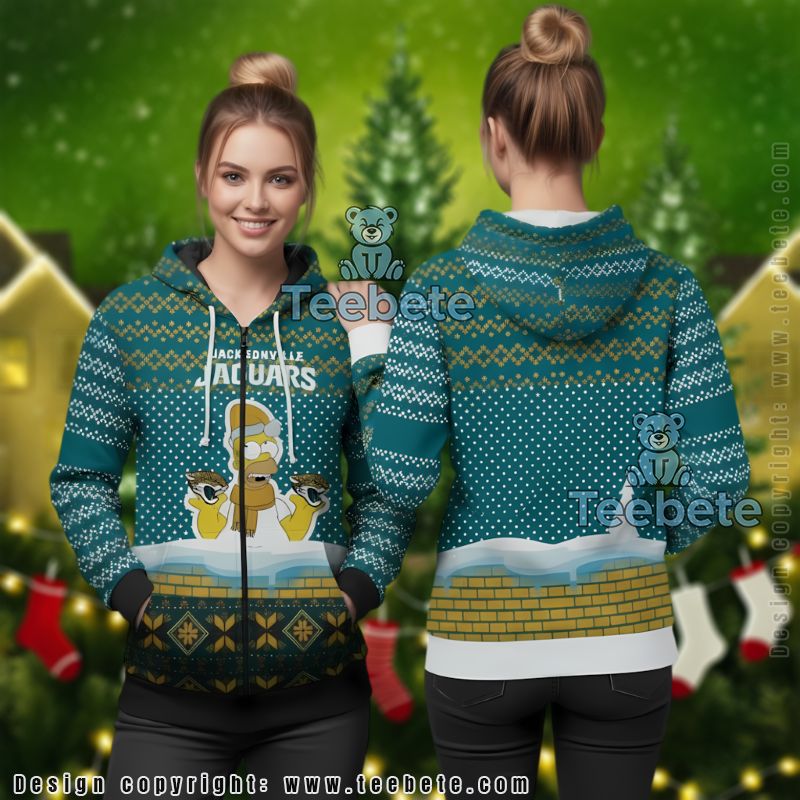 Jacksonville Jaguars The Simpsons Ugly Christmas 3D Hoodie Gift