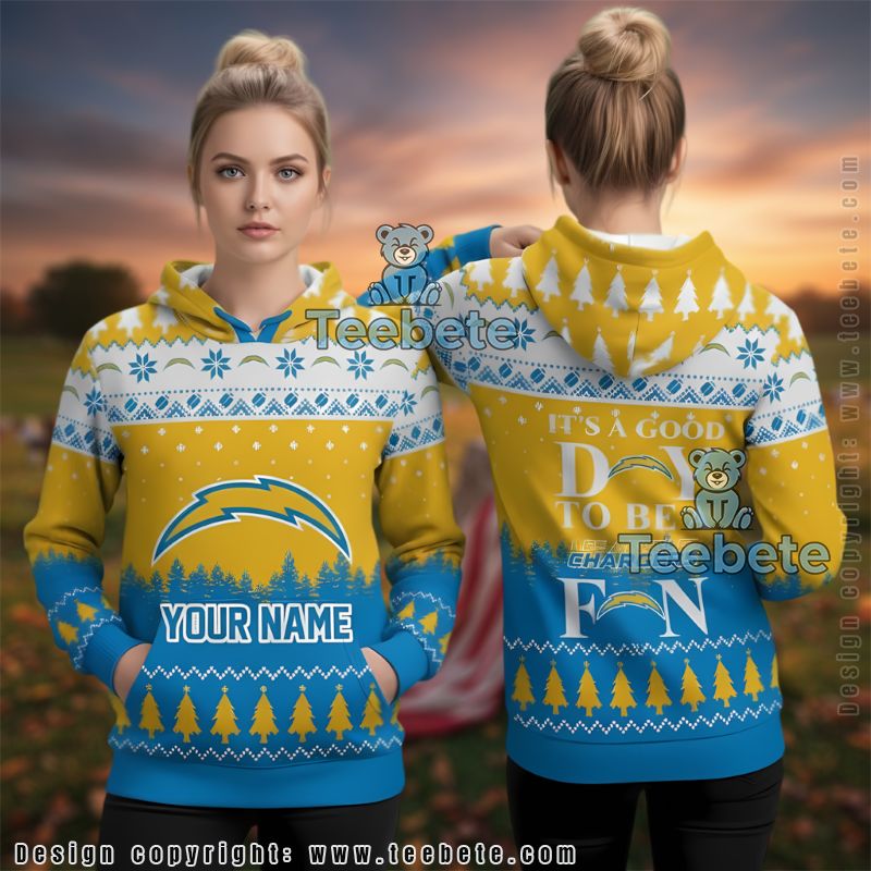 Los Angeles Chargers Its A Good Day Fan Ugly Christmas 3D Hoodie