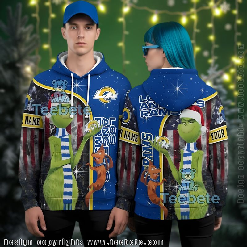 Los Angeles Rams The Grinch Personalized 3D Hoodie Unisex