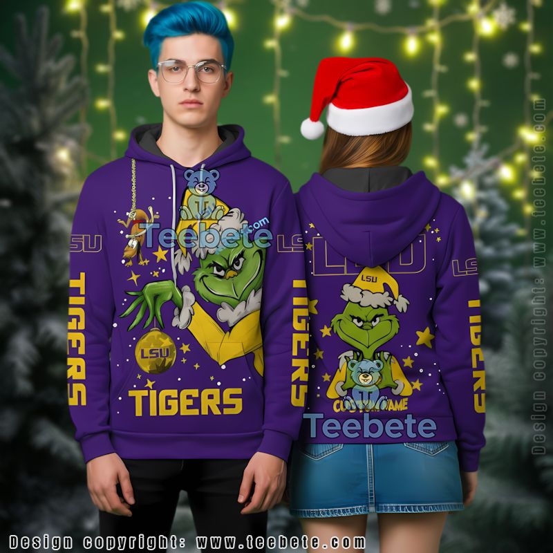 Lsu Tigers The Grinch Christmas Personalized 3D Hoodie Design