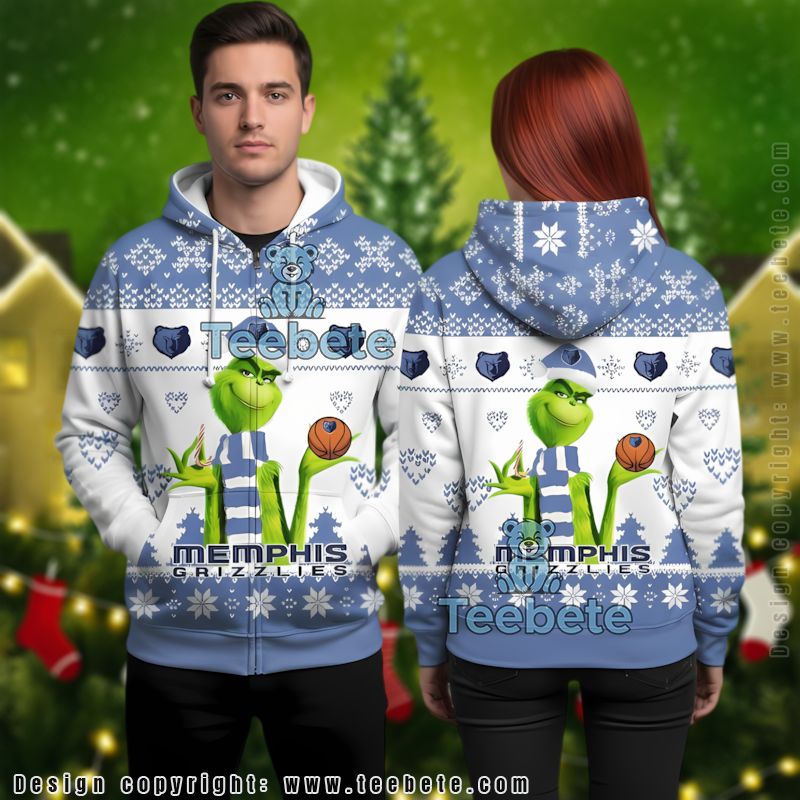 Memphis Grizzlies The Grinch Christmas 3D Hoodie