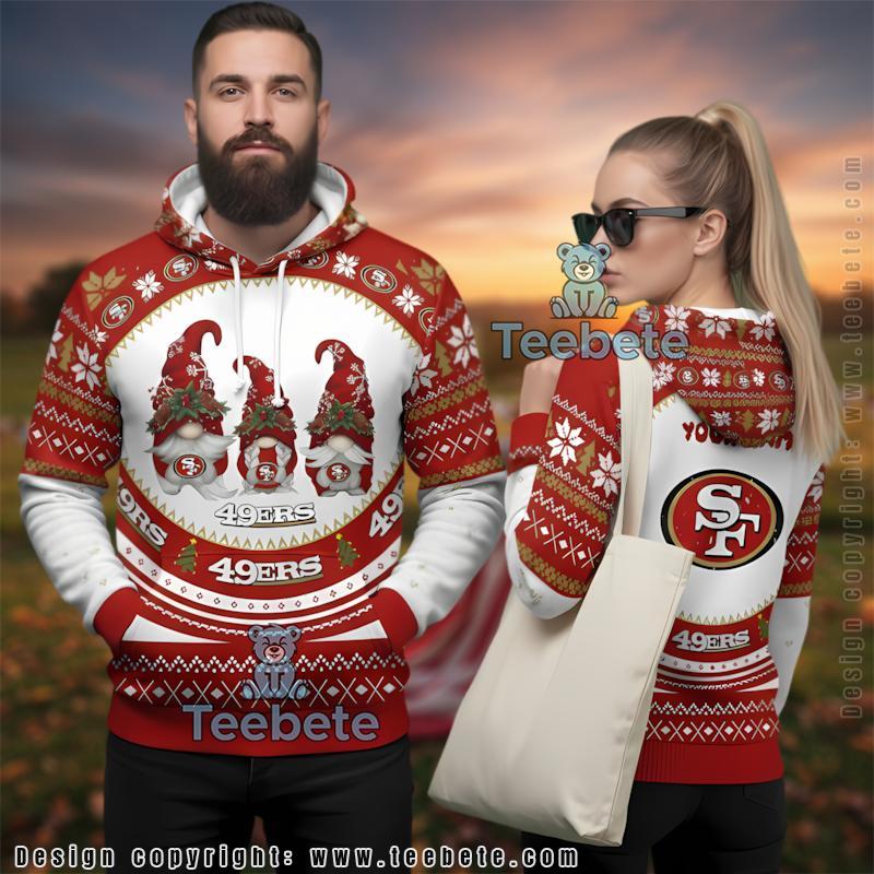 Personalized 49Ers Gnomes Ugly Christmas 3D Print Hoodie