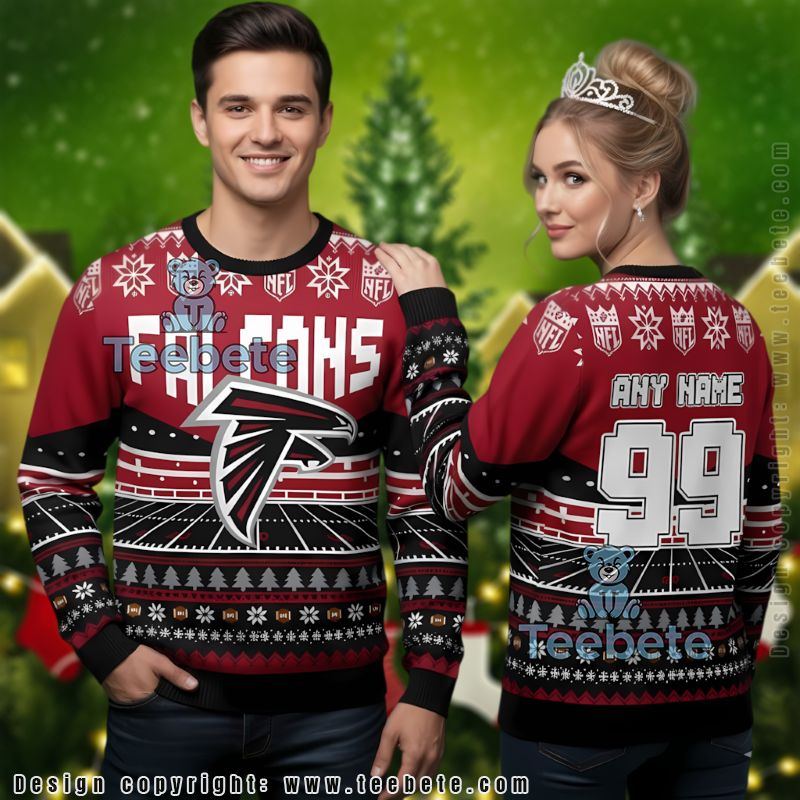 Personalized Atlanta Falcons Grinch Turkey Ugly Christmas Sweater Red Vintage Personalized Atlanta Falcons Grinch Turkey Ugly Christmas Sweater Red Vintage