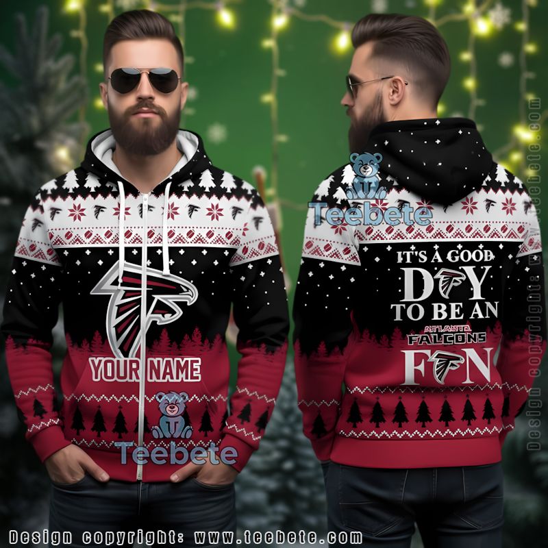 Personalized Atlanta Falcons Good Day Fan Ugly 3D Zip Hoodie