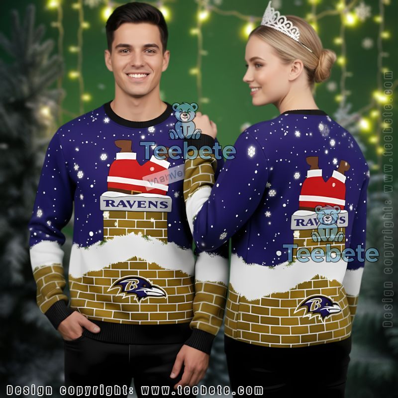 Personalized Baltimore Ravens Player Ugly Sweater Purple