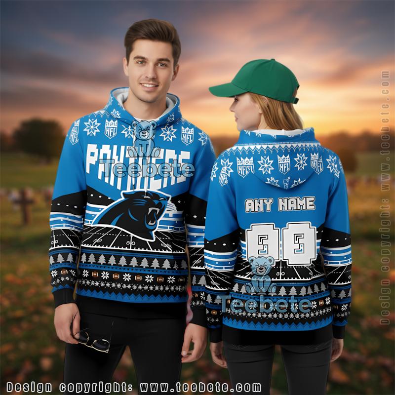 Personalized Carolina Panthers Game 3D Ugly Hoodie Youth