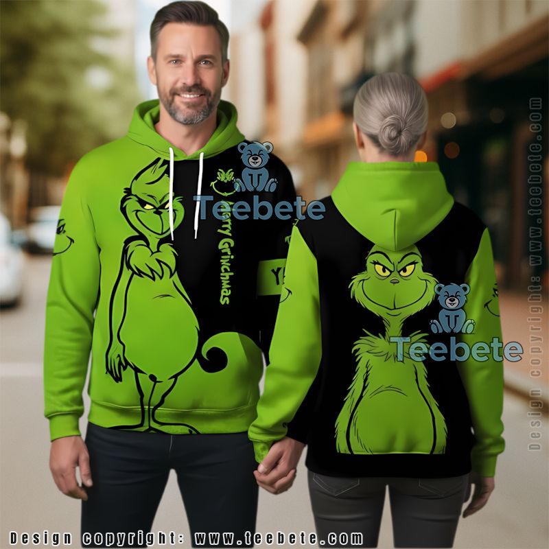 Personalized Merry Grinchmas Christmas 3D Hoodie