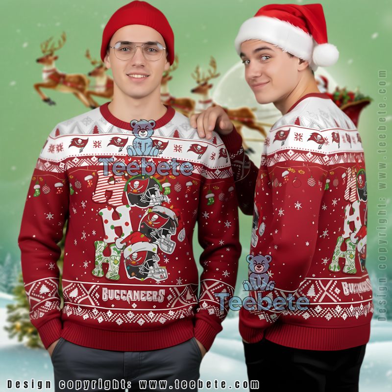 Personalized Tampa Bay Buccaneers Mickey Hohoho Ugly Christmas Sweater Red Cute