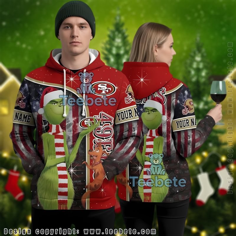 San Francisco 49Ers Grinch 3D Hoodie Personalized For Sale