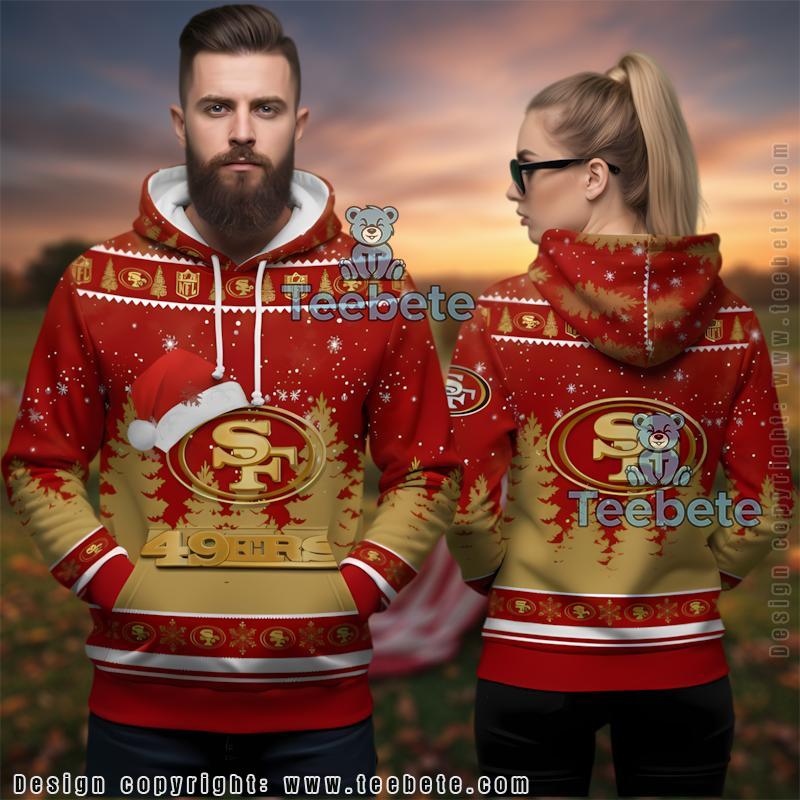 San Francisco 49Ers Holiday Pine Tree Ugly 3D Print Hoodie