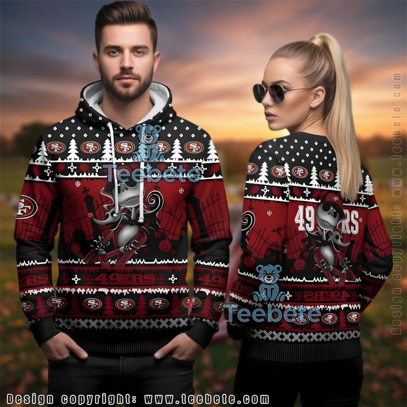 San Francisco 49Ers Jack Skellington Nightmare Before Christmas 3D Hoodie