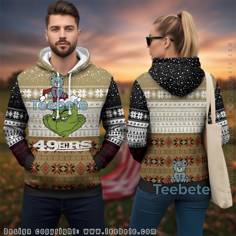 San Francisco 49Ers The Grinch Ugly Christmas Style 3D Hoodie