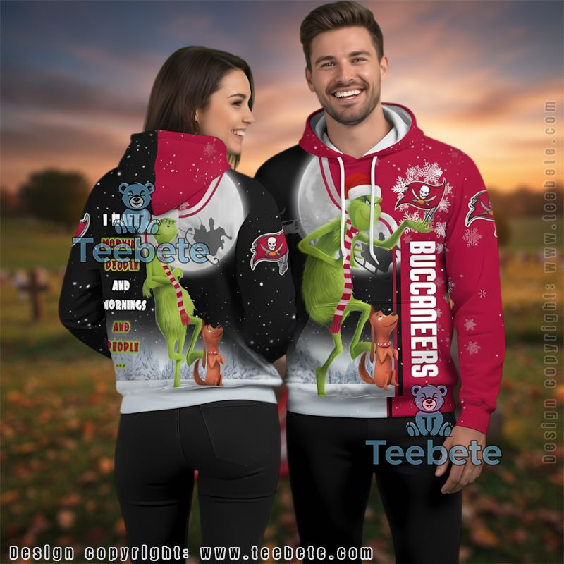 Tampa Bay Buccaneers The Grinch Xmas 3D Hoodie Printed
