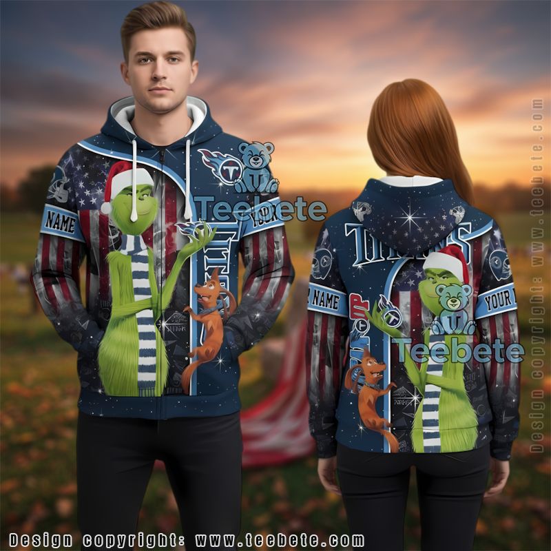 Tennessee Titans Grinch 3D Hoodie Mens Personalized