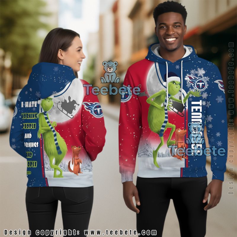 Tennessee Titans Baby Groot The Grinch Ugly 3D Hoodie Kids
