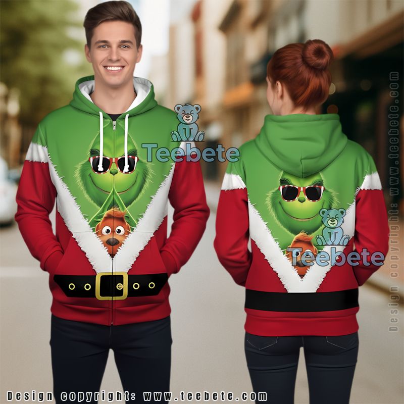 The Grinch And Dog Christmas3D Hoodie Graphic