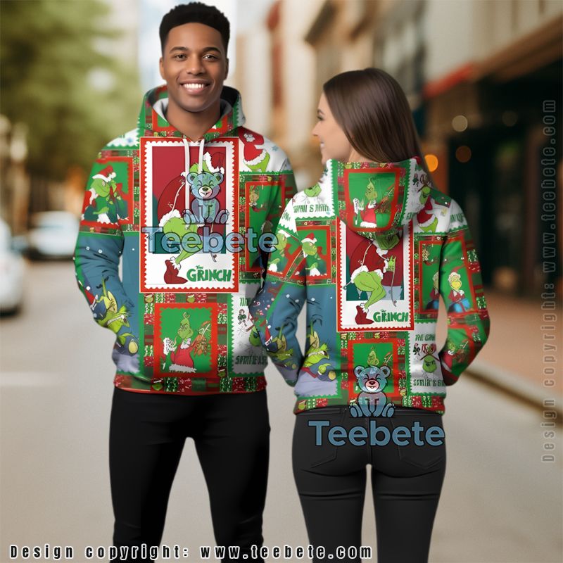 The Grinch Christmas Lights 3D Hoodie Womens