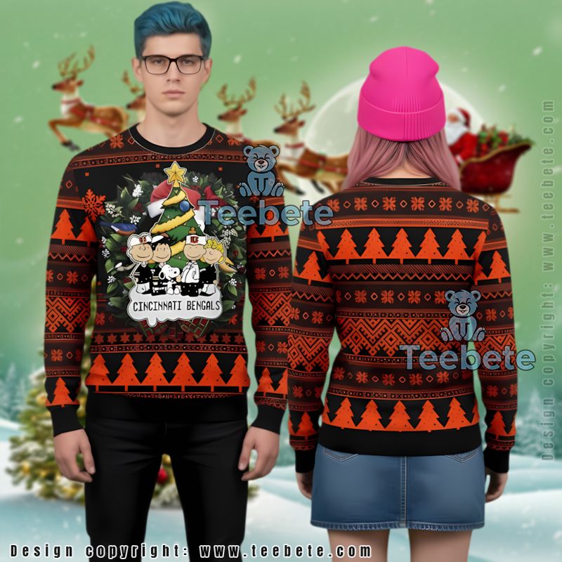 Woodstock Snoopy Cincinnati Bengals Ugly Christmas Sweater Best