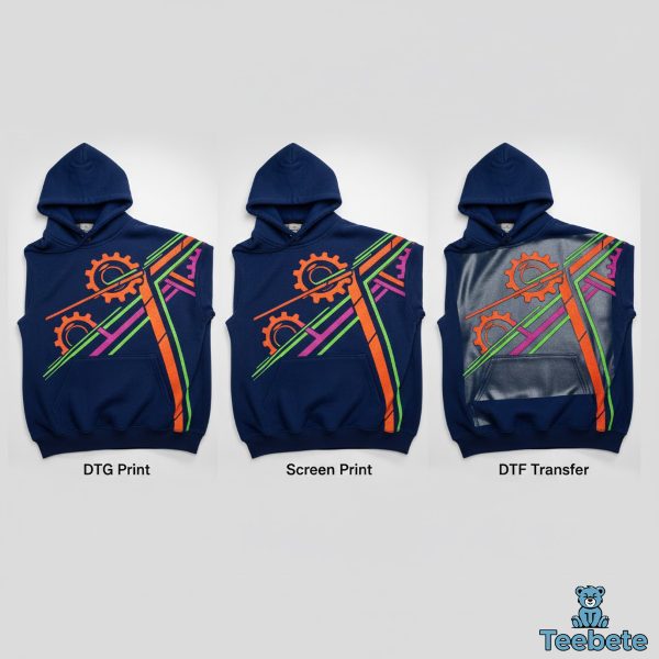 Comparing Printing Methods DTG Screen Print DTF Hoodies