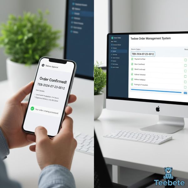 Digital Order Processing System Confirms Customer Purchases