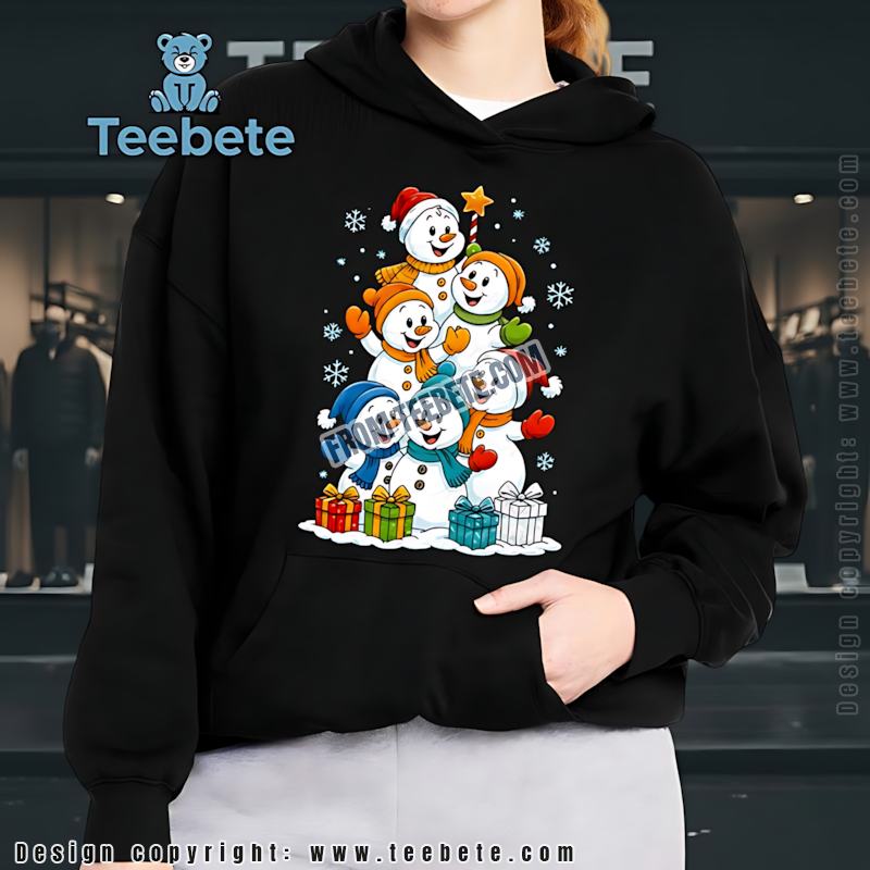 Adorable Snowman Christmas Hoodie Holiday Gathering Gift Adorable Snowman Christmas Hoodie Holiday Gathering Gift