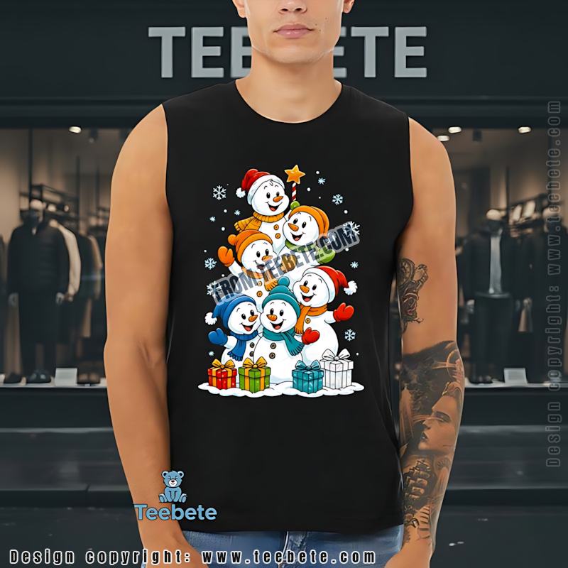 Adorable Snowman Christmas Tanktop Holiday Gathering Gift Adorable Snowman Christmas Tanktop Holiday Gathering Gift