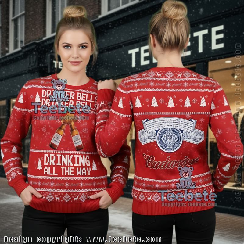 Budweiser Beer Sweater Ugly Christmas Knit Holiday Apparel