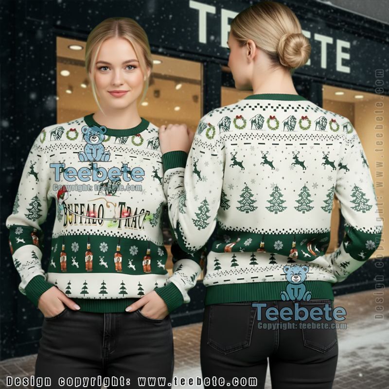 Buffalo Trace Ugly Christmas Sweater Holiday Party Jumper