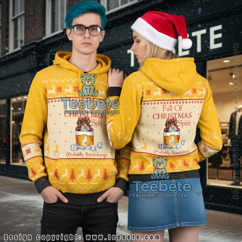 Bundaberg Rum Bundy Bear Ugly Christmas 3D Hoodie