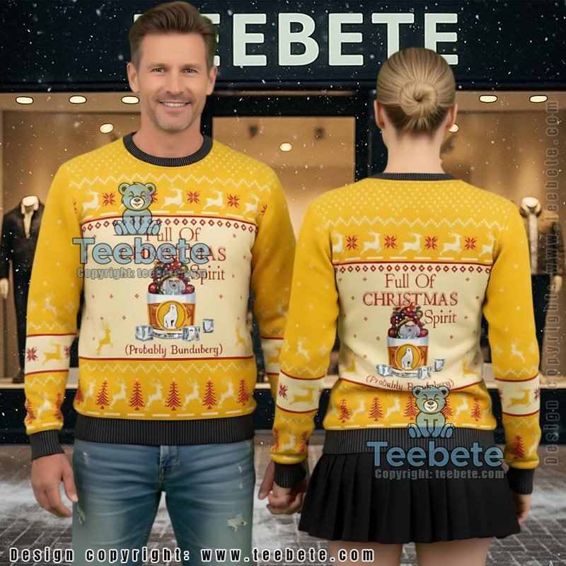 Bundaberg Rum Ugly Christmas Sweater Full Of Christmas Spirit