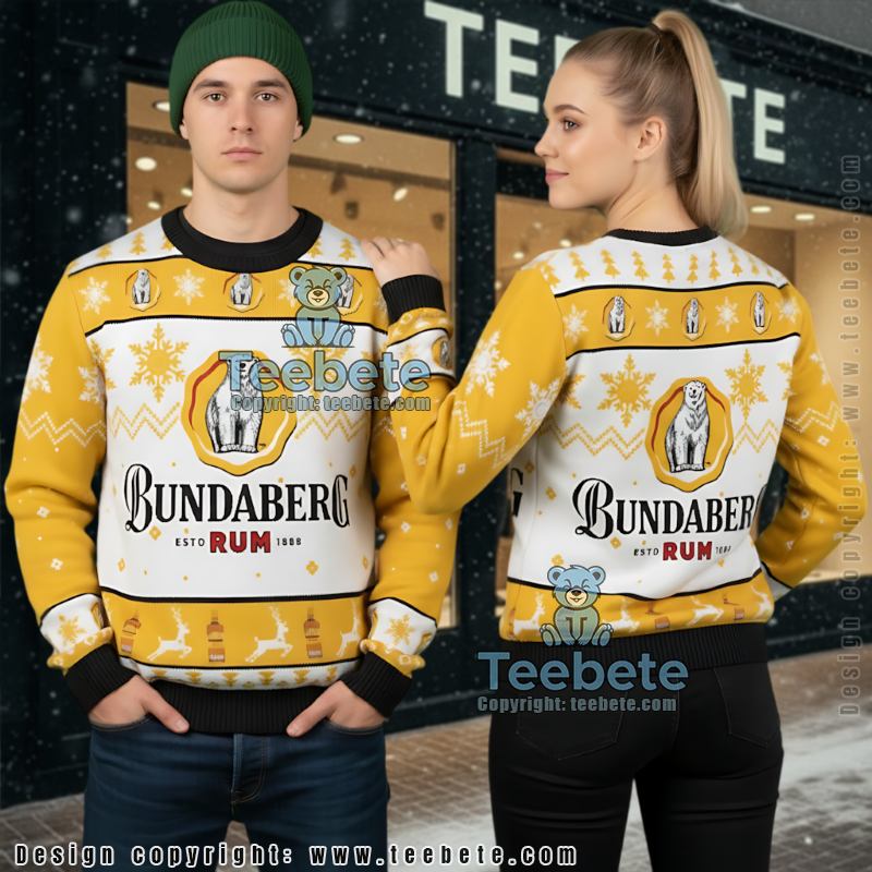 Bundaberg Rum Ugly Christmas Sweater Polar Bear