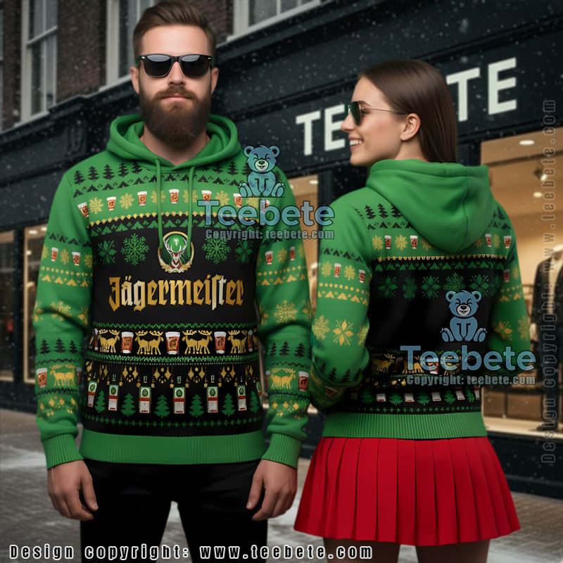 Busch Light Cowboy Hat Ugly Christmas 3D Hoodie Blue White